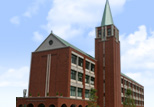 The brick wall 8th  building of Seibubunri University named Flora