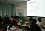 Special Lecture for Job Hunting
Ms. Mineyama, a flight nurse, gave a lecture on her own experience as a flying nurse.